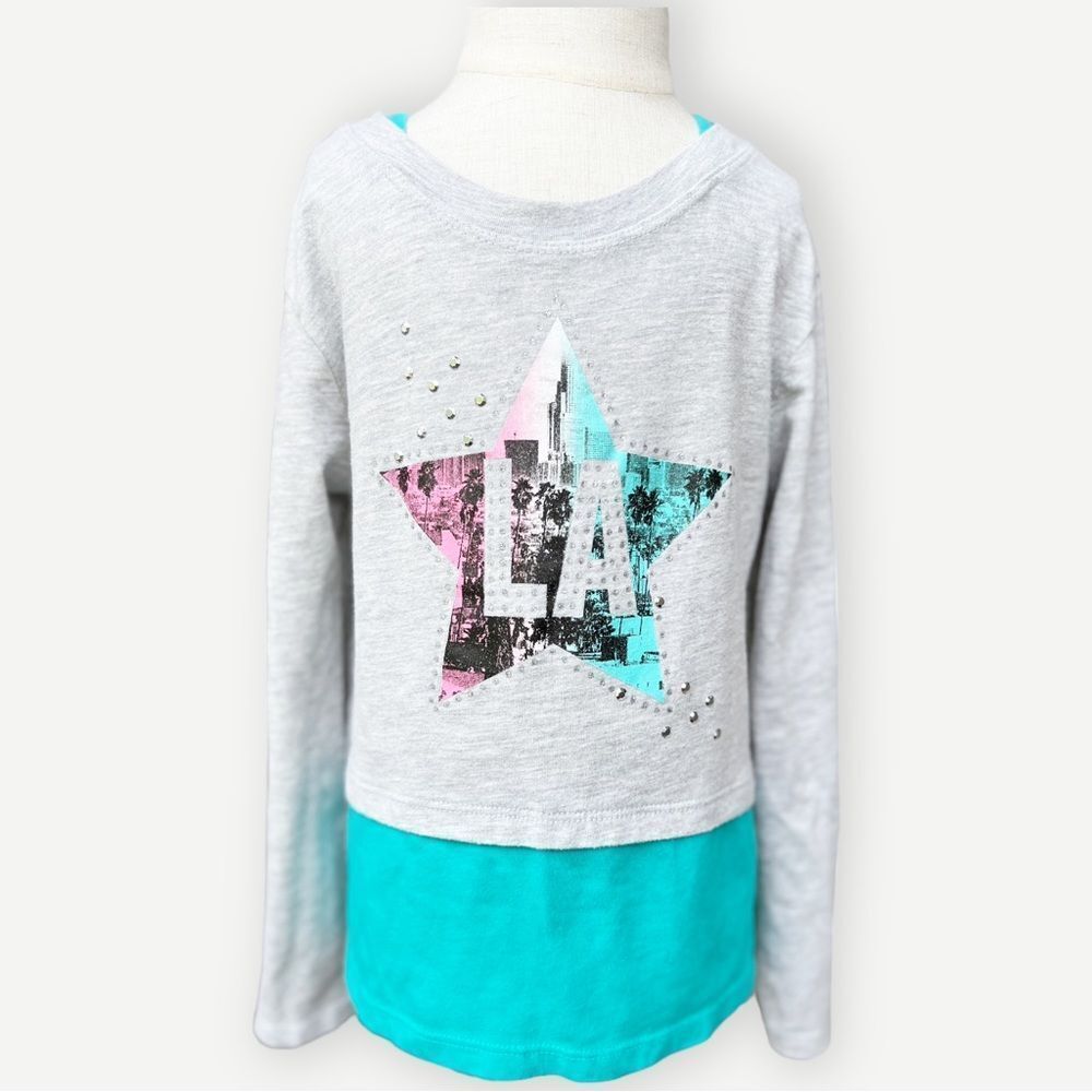 Children’s Place Girl’s Long Sleeve L.A. Los Angeles Graphic Tee. Top. 5-6. 5. 6